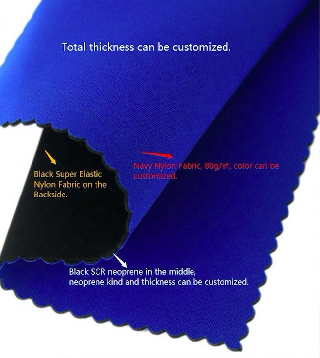 Wetsuits Hoodie 3mm Printed Neoprene Fabric Material Spearfishing Use