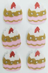MP4 Mini Cake Rhinestone Printable Fabric Stickers With Screen Printing Colorful