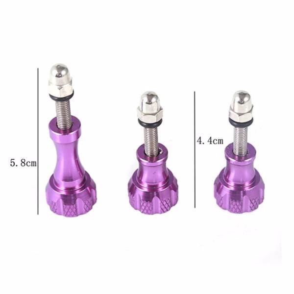 Aluminum 1 Long And 2 Short Thumb Knob Bolt Nut Screw For GoPro Hero 4 3+ Xiaomi yi 4K SJCAM Camera