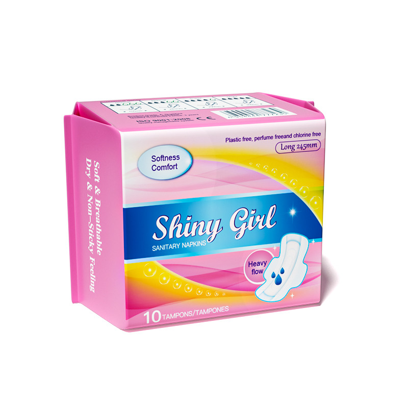 High Performance Daily Sanitary Pads for Girls with Winged Shape and Cotton Material