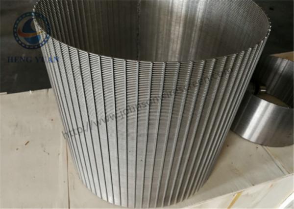 Quality SS 316L Wedge Wire Sieve Filters / Rotating Drum Screen 520 Mm Dia for sale