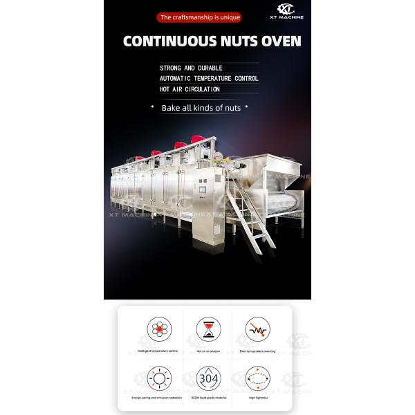 304 Food Grade Nut Roasting Machine Peanut Roasting Machine Suitable for Factory Use