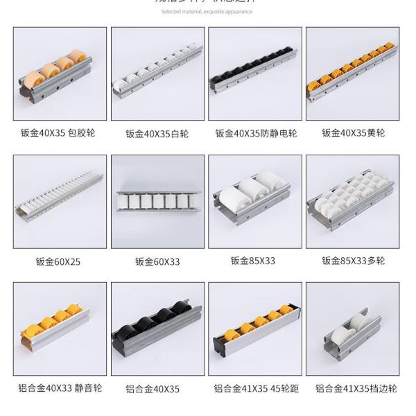 DY-6033 Sheet Metal Frame Pallet Roller Track For Pipe Rack System