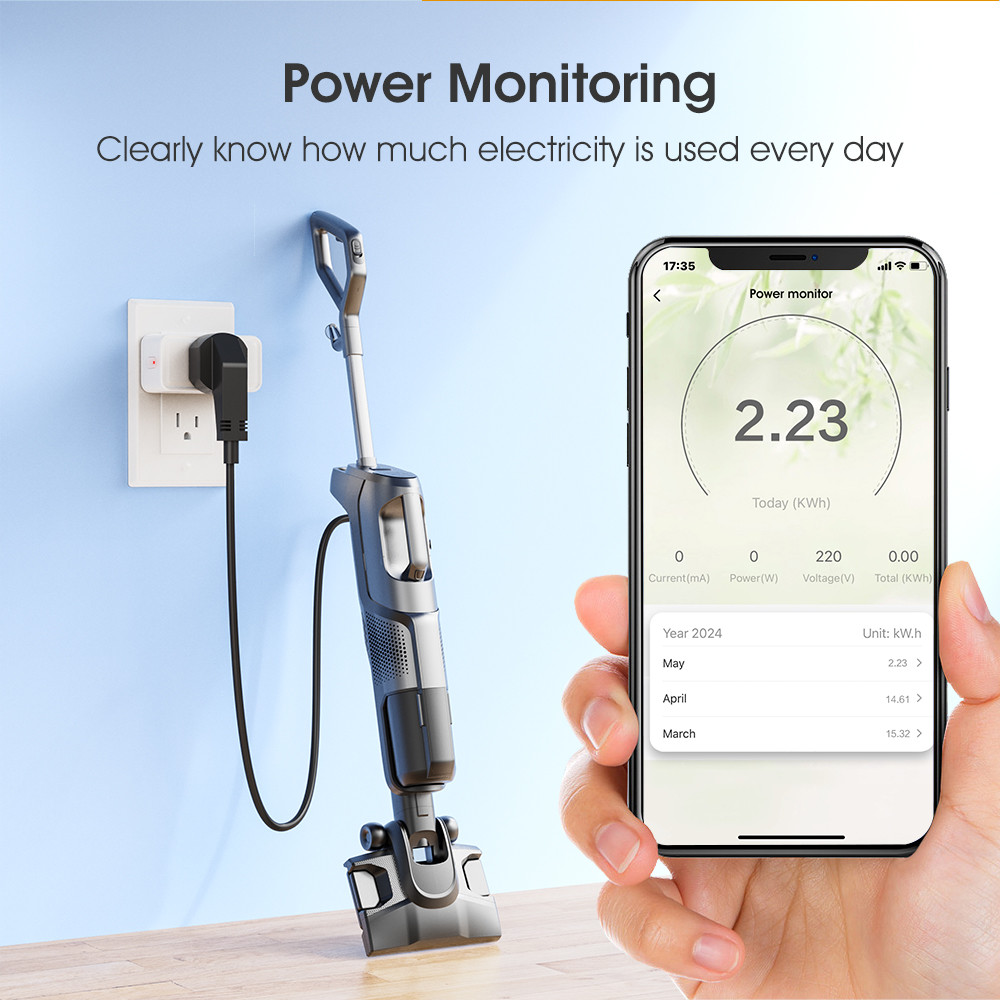 Tuya socket Timing Power Monitor Smart Life Alexa Google Home WIFI Smart Plug 16A Socket Smart Home
