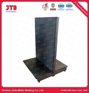 China 6FT Double Sided Library Bookshelves Black 3 Layers Rack on sale