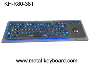 China Rugged Backlit Metal Keyboard with Ergonomics Design Trackbal , USB interface wholesale