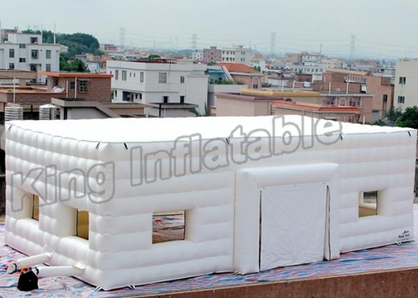 Quality Double Layer Inflatable Event Tent Wedding Cube Tent With White Or Pink Color for sale