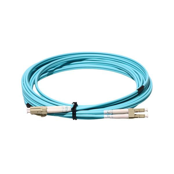 Quality LC To LC Fiber Optic Patch Cord Lc Duplex OM3 Aqua 3 Meter Multimode for sale