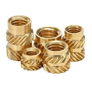 China OEM ODM Blind Plastic Insert Knurled Brass Nut M1.6 M2.5 M4 M6 Thread Insert Nuts on sale