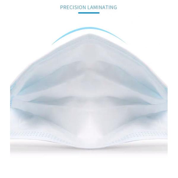 Bfe 99 Earloop Disposable Dust Mask 3 Ply Non Woven Face Mask Splash Resistant