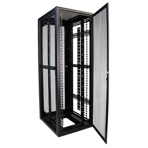 Quality 37RMU Full Server Rack , Field Reversible Door Hinges Locking Server Cabinet for sale