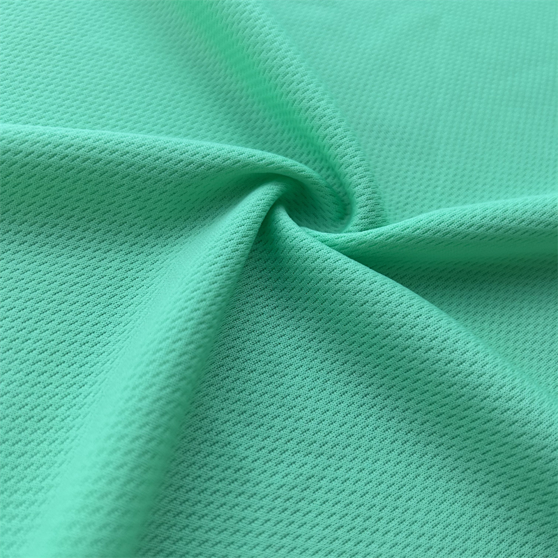 75D Yarn Count Ivory Polyester Eyelet Bird Eye Mesh Jersey Fabric For Sportswear