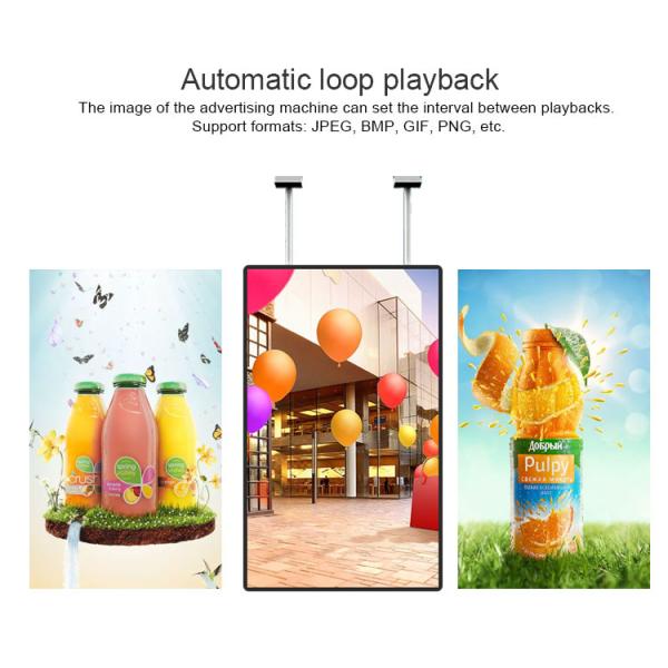 Ceiling Mounted 43 Inch 2500cd/m2 TFT LCD Advertising Display