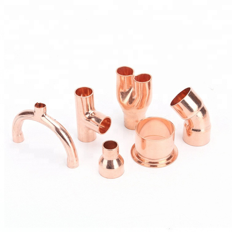 Plumbing Refrigeration Pipe Fittings Copper Tee Pipe Connector 140MM