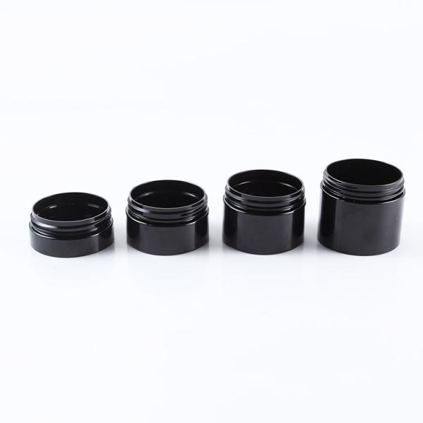 Empty PET Plastic Cosmetic Jar 100ml 120ml 150ml 200ml 250ml 300ml 500ml 8oz Black Color