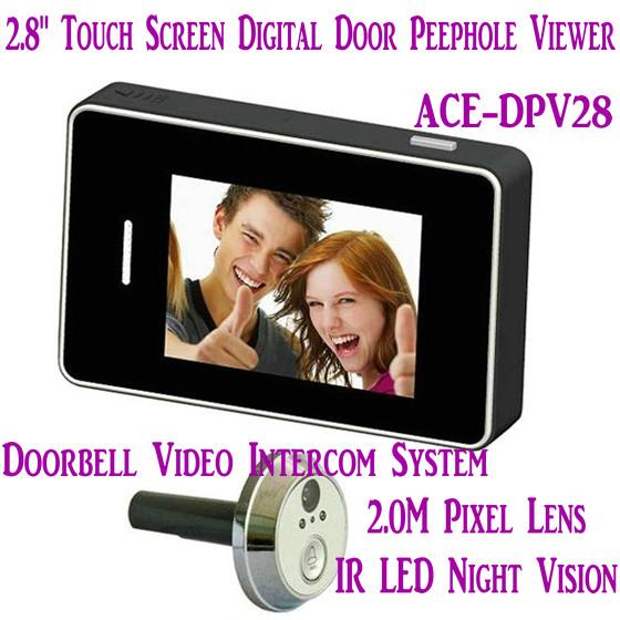 Quality 2.8" LCD Screen Digital Peephole Viewer Doorbell Video Camera Recorder Access Control DVR for sale