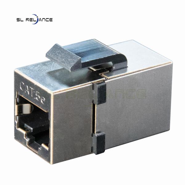 Quality 180 Degree Cat5e Tooless RJ45 Keystone Jack 8p8c FTP Inline Coupler Type for sale