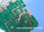 RF Hybrid High Frequency 6-layer PCB Built On 10mil 0.254mm RO4350B and FR-4