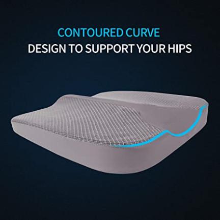 Quality Black Airfiber Foam Pillow Car Seat Support Cushion Relieve Driving Fatigue for sale