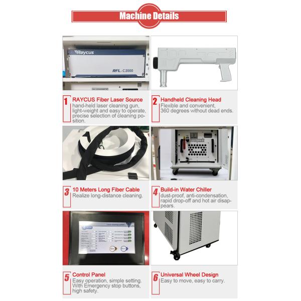 Handheld Portable Metal Rust Removal Laser Cleaner 1000w 1500w 2000 Watts