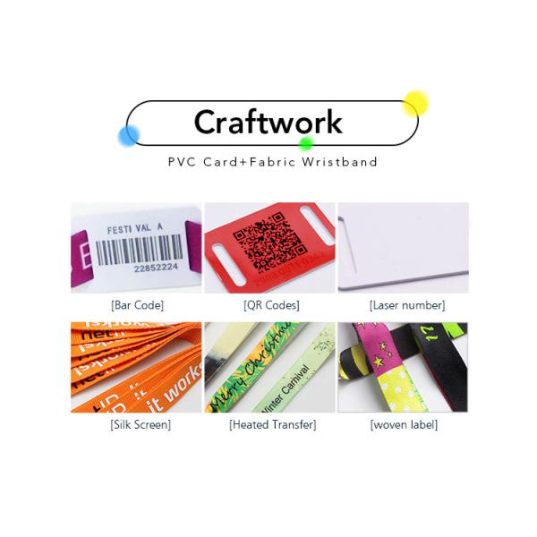 Disposable Smart RFID Chip Wristband Fabric NFC Wristbands For Events And Festival
