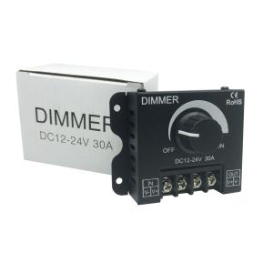 China DC12-24V Knob LED Controller Dimmer With Max Power 300W Brightness Adjustment Switch wholesale