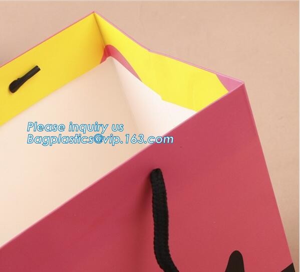Fashion Custom Printing Luxury Gift Shopping Carrier Paper Bag With Your Own Logo Print,strong twisted handle black leat