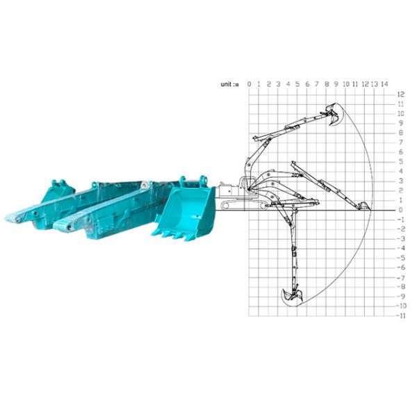 Quality Telescopic Excavator Digging Sand Soil House Foundation Telescopic Boom for sale