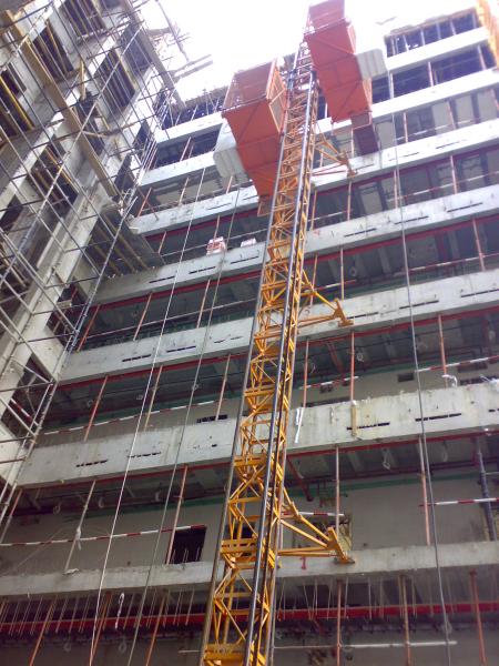 Quality Custom Red Painted Safe Construction Material Hoists SC200 / 200 for Builder for sale