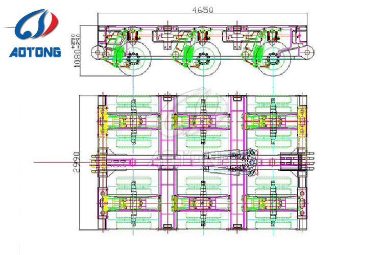 Semi-Trailer Hydraulic Axis Steerable Cast Semi Trailer for Multi Axles Bridge Girder Transport