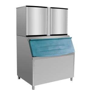 China Guangzhou manufacture 500kgs to1000kgs Commercial Ice Cube Maker machine with CE fan cooling For ice plant and clube on sale