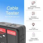 HABOTEST HT812 Network Cable Tester RJ11 RJ45 Dual-use Tester LED Status Display