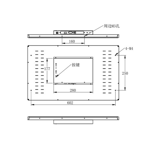 27 Inch Industrial Embedded LCD Screen With High-definition Display And True Color Promotion Display