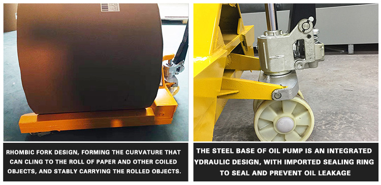 2000 kg 2 tons Customizable manual for paper roll pallet truck forklifts