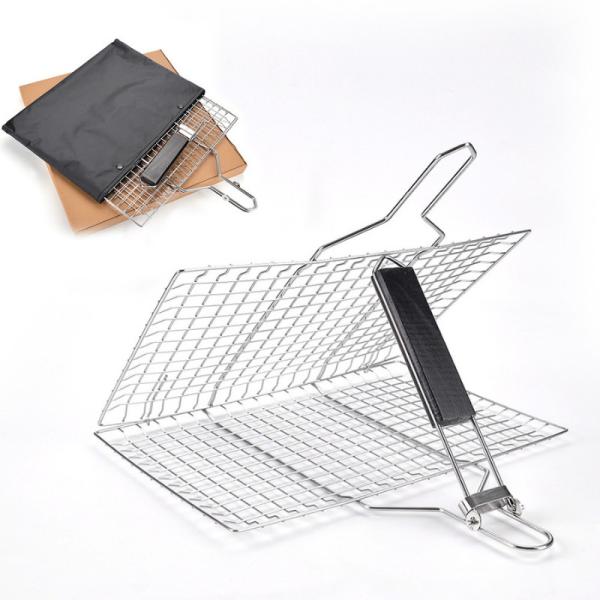 Quality 34cm Barbeque Grill Net Welded Bbq Grill Net Stainless Steel for sale