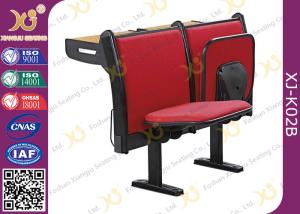 China Upholstery MDF Writing Table Lecture Hall Seating With Book Net / School Furniture wholesale