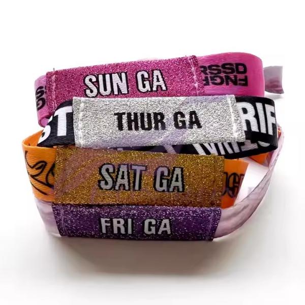 Quality Elastic NFC Fabric Wristband RFID Chip Bracelet With Custom Logo for sale
