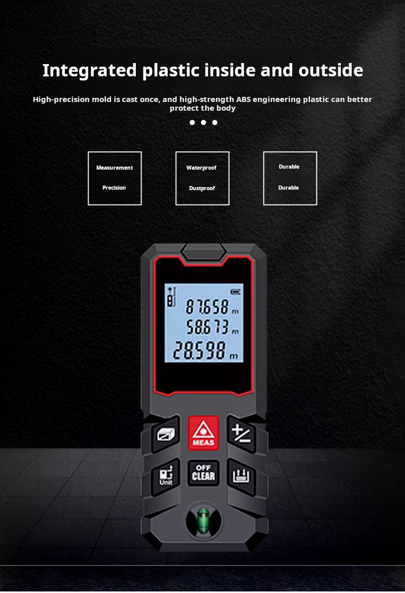 80m Laser Level Line Tool Tape Measure Measuring Area With 30 Sets Of Data Storage