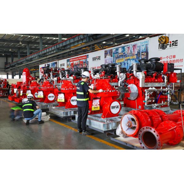Horizontal Split Case Fire Pump Set Driven by De Maas Fire Diesel Engine FM Approved