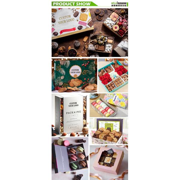 Customized Logo Foldable Food Grade Cake Packaging Box with Four-Color Printing and Embossing