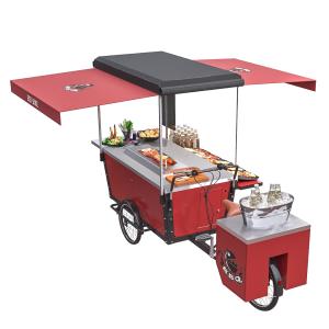 China 125L Mobile Stainless Steel Table Top BBQ Food Bike wholesale