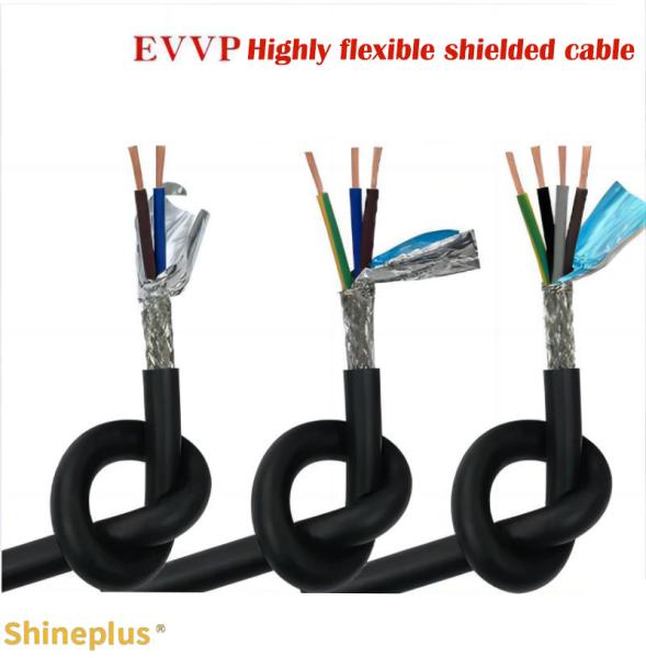 Quality Medium Speed Motion Signal Control Line EVVP High Flexible Drag Chain Automation Equipment Shielded Cable for sale