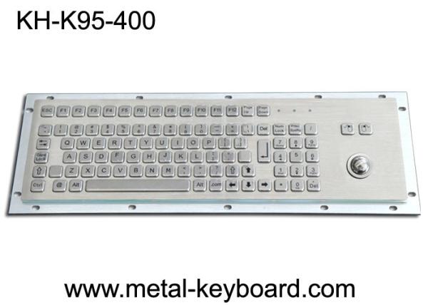Quality FCC 95 Keys Panel Mount Industrial Keyboard With Trackball Standard PC Layout for sale