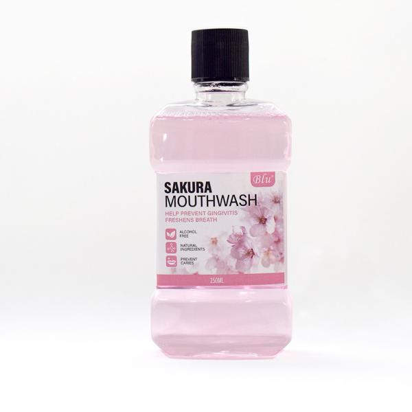 Non-Alcoholic Organic Antibacterial Oral Health Care Fruit Flavor 250ml Mouthwash For Gum Health
