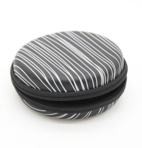 75 Degree EVA Headphone Carrying Case Round With Zipper