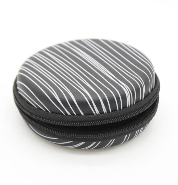 Quality 75 Degree EVA Headphone Carrying Case Round With Zipper for sale