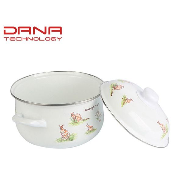 16-24cm 673dg-K 5PCS Black Pot Turkish Cast-Iron Cookware Kitchen Cooking Pot Enamel Casserole Set
