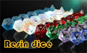 China Multi -Color Resin material Dice Set#Rpg#Dnd#Coc Transparent wholesale