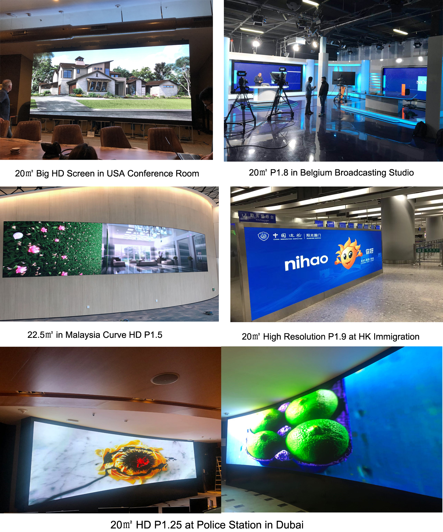 320x160mm Size Wall Mounted Fixed LED Display P10 For Commercial Advertising