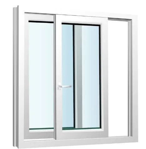Customized PVC Double Horizontal Sliding Windows With Mosquito Screen Vinyl Sliding Windows